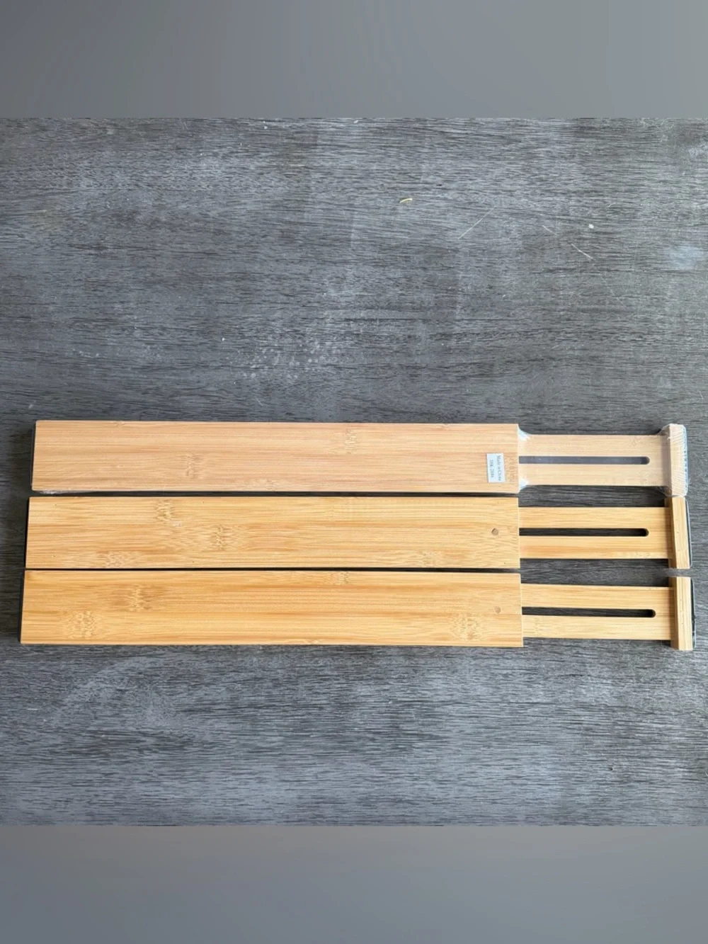 Bamboo Expandable Drawer Dividers, Set of 3